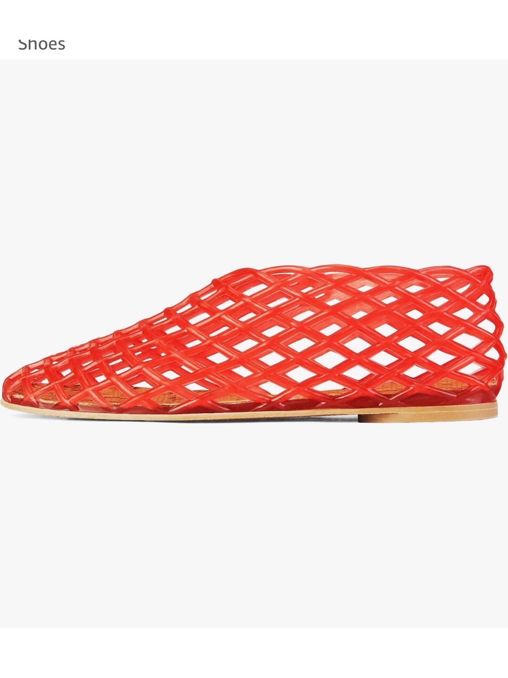 Women’s Red Jelly Mesh Ballet Flats